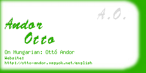 andor otto business card